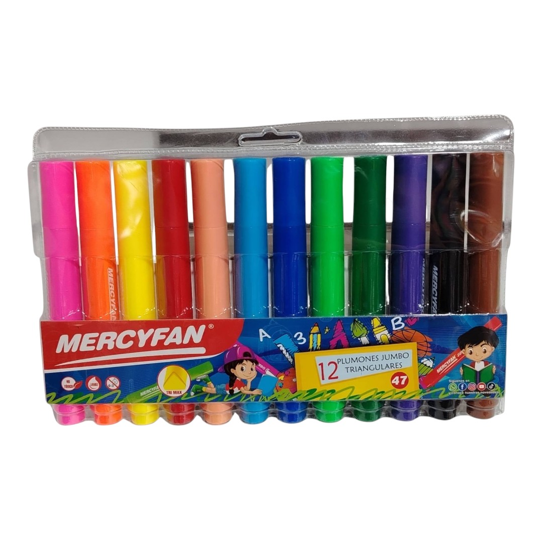 PLUMONES JUMBO x 12 UND